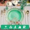 Trendables Plastic Plates for Party Fancy Plastic Dinner Plates For Guest 7.5 inch Dessert Plates & 10 Inch Thin Delicate Disposable Dinnerware Charger Plate Set